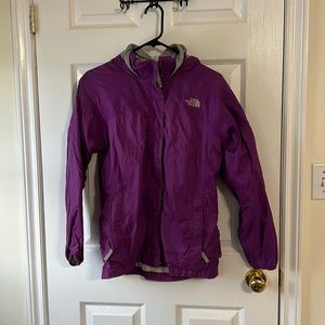 Purple North Face Water Resistant Wind Breaker